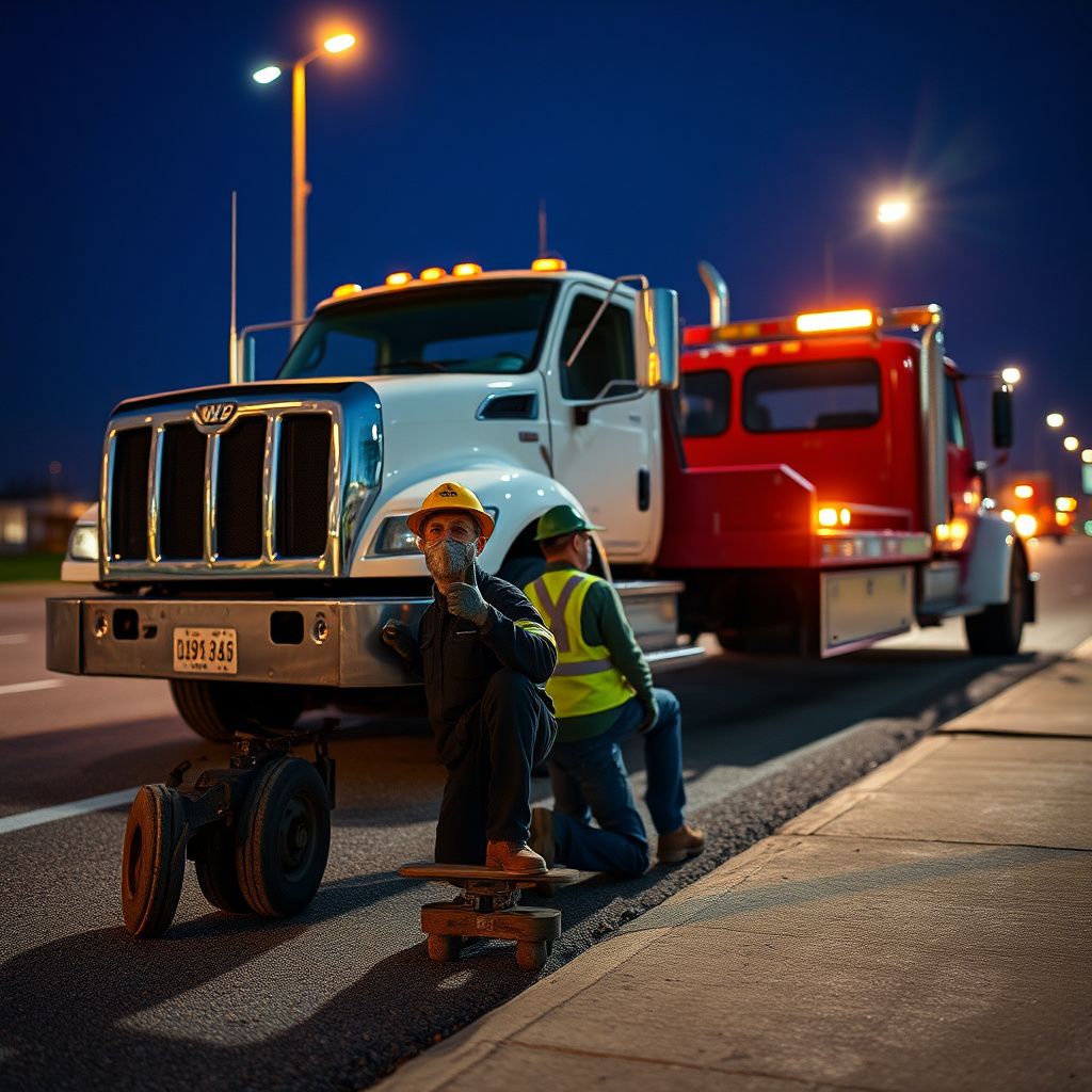 Close-up of a clean, well-maintained tow truck wheel and securing straps, representing safe and professional towing practices.